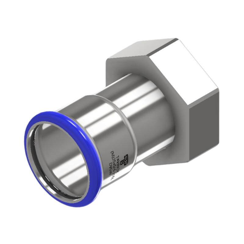 PRESS 316L Připojovací šroubení na ploché těsnění