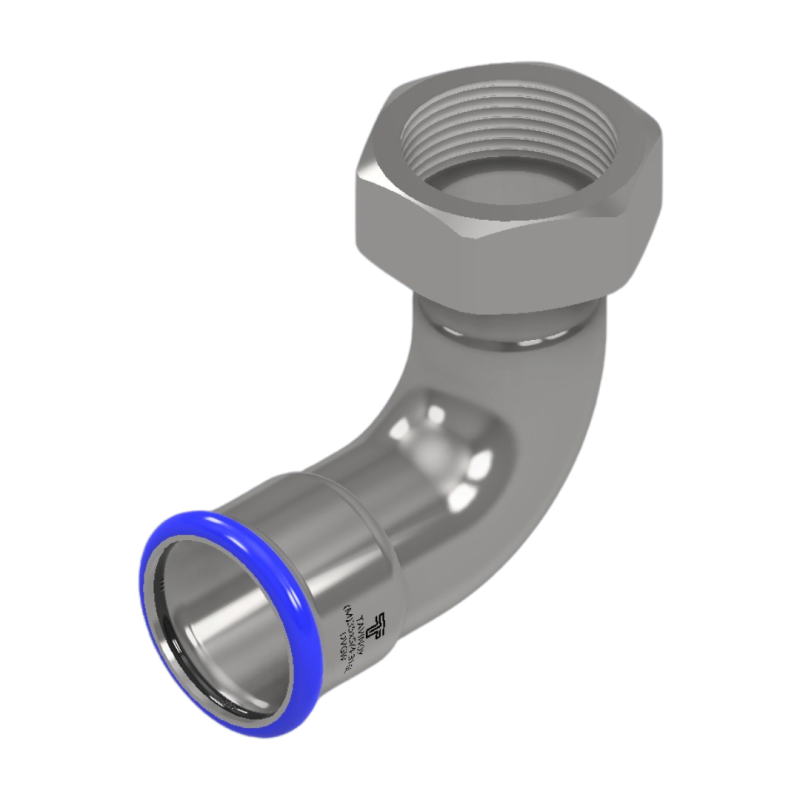 PRESS 316L Přechodový oblouk 90° se šroubením (FxG)