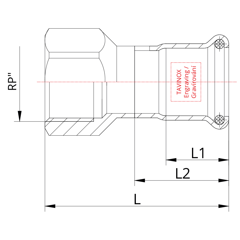 Technický výkres PR10FRP